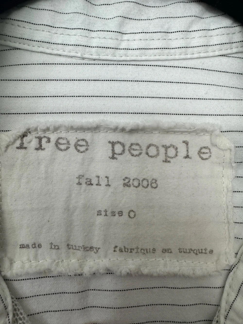 Free People Shirt Womens 0 White Tunic Button Front Top Boho Cottage Prairie